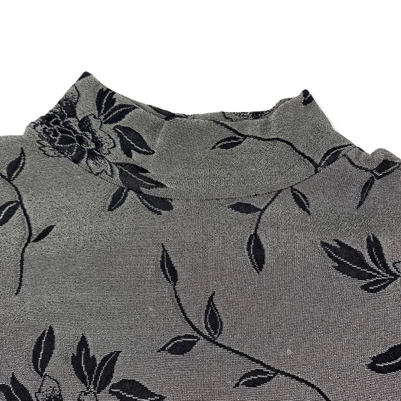 es.se Gray and Black Floral Bodycon Mini Dress - Picture 4 of 5